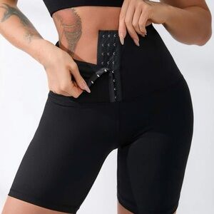 Shein Easithlete Hook And Eye Wideband Waist Sports Biker Shorts size XL